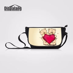 Teddy Bear Teen Girls Travel Messenger-bag Over Shoulder Ladies Cross Body B