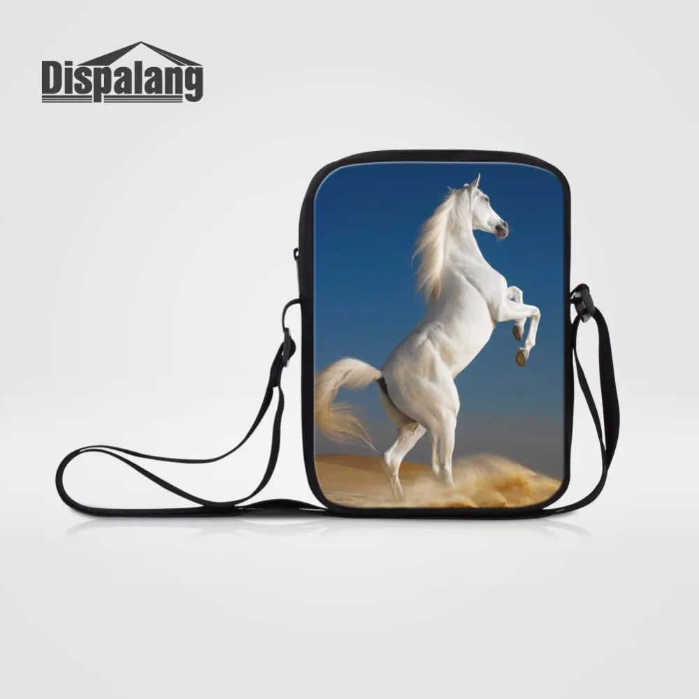 Horse Prints Messenger Bag Cross Body Bag Casual Shoulder Bag for Women Ladies