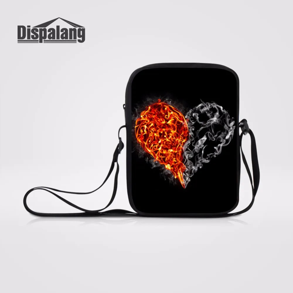 Heart Prints Mini Messenger Crossbody Shoulder Bag Casual Small Bags