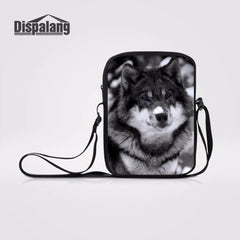 Wolf Printing Crossbody Bag For Women Casual Shoulder Small Sling Bag