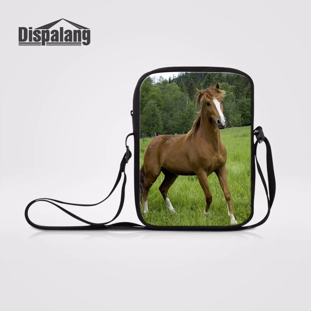 Women's Crazy Horse Printing Mini Shoulder Bag
