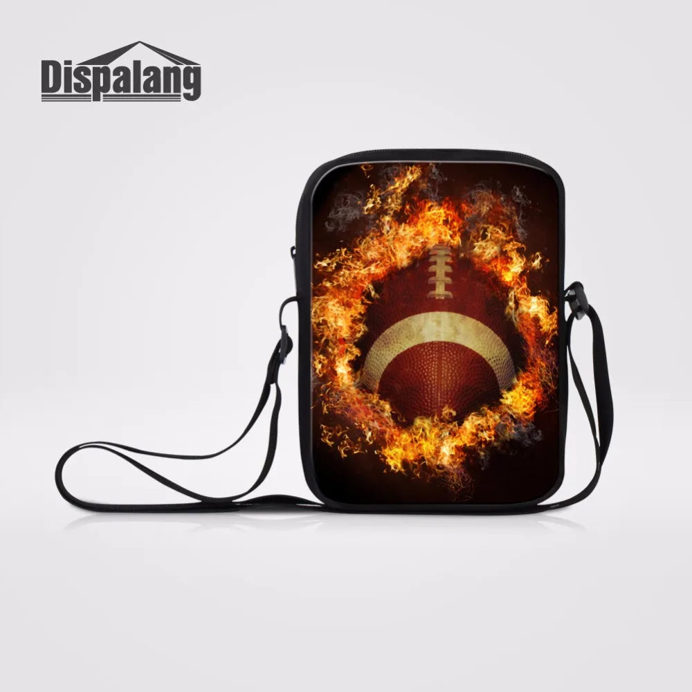 Fire Foot Ball Motorcycle Crossbody Bags Women Handbag Spain Over Shoulder Small