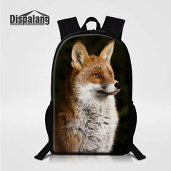 Fox Print Backpacks for Men Women Kids Travel Bag Large Capacity