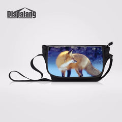 Fox Prints Messenger Bag For Girls Boys Teenagers Crossbody Bag