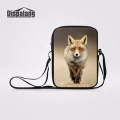 Fox Prints Small Shoulder Bag Cross Body Bag Mini Messenger Bags For Women