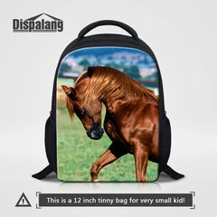 Kindergarten School Bags Small Backpack for Girls Boys Horse Animal Printing