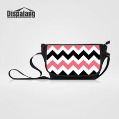 Large Capacity Messenger Bag Striped Print Students School Shoulder Bag