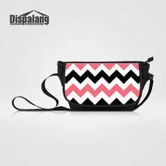 Large Capacity Messenger Bag Striped Print Students School Shoulder Bag
