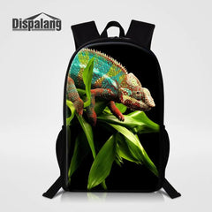 Lizard Pattern Backpack Preppy Style School Bag Leisure Travel Rucksacks