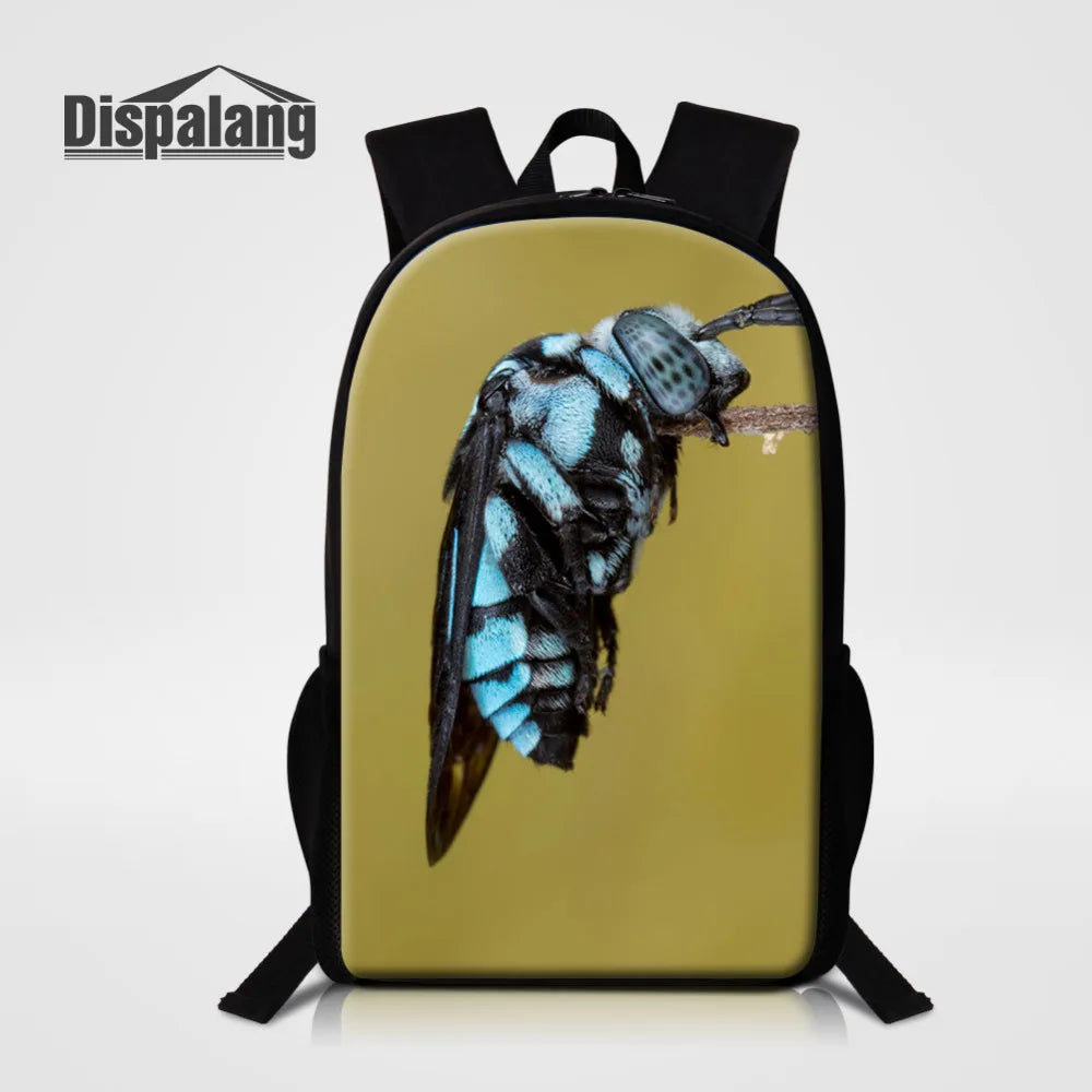 Insect Animal School Backpacks for Teens Boys Girls