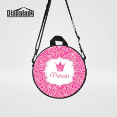 Princess Crown Circular Messenger Bag for Girls
