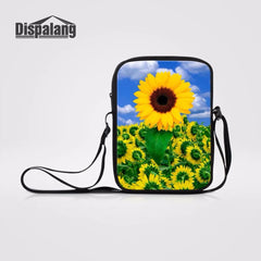 Mini Female Shoulder Bags Famous Crossbody Sunflower Print Messenger Bag