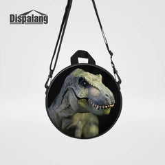 Kids Dinosaur Backpack School Bag Small Round Crossbody Animal Print Shoulder Ba