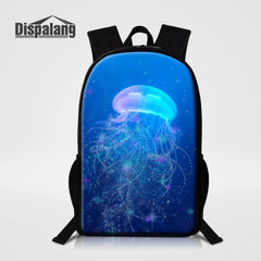 Jellyfish Print School Backpack for Teens