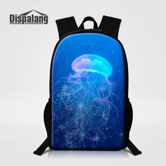 Jellyfish Print School Backpack for Teens