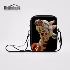 Women Messenger Shoulder Bag Giraffe Prints Crossbody Handbag