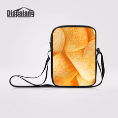 Potato Chips Print Mini Shoulder Handbag Ladies Spain Bags Women