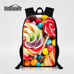 Girls Candy Printing Large Backpacks For Teenagers