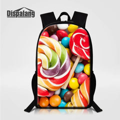 Girls Candy Printing Large Backpacks For Teenagers
