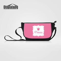 Princess Crown Prints Canvas Messenger Bag for Teen Girls