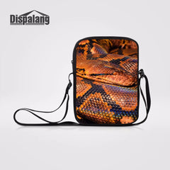 Snake Print Mini Cross Body Bag for Teen Girls