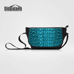 Snakeskin Pattern Women Canvas Messenger Bag Crossbody Bag Casual Shoulder Bags