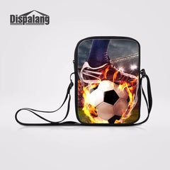 Mini Lady Cross Body Bag Soccer Footballs Print Women Messenger Bag