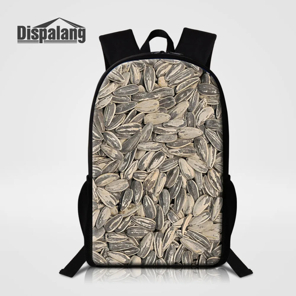Sunflower Seeds Printing School Bags For Teenagers Children Book Bag