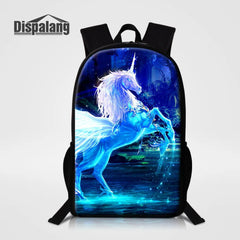 Unicorn Printing Backpack Women Men School Bags Teenagers Book Bag