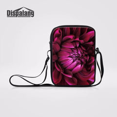 Floral Pattern Mini Cross Body Bag Travel Shoulder Bag for Women