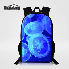 Jellyfish Printing Backpack for Teenagers Girls Boys