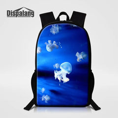 Jellyfish Printing Backpack for Teenagers Girls Boys