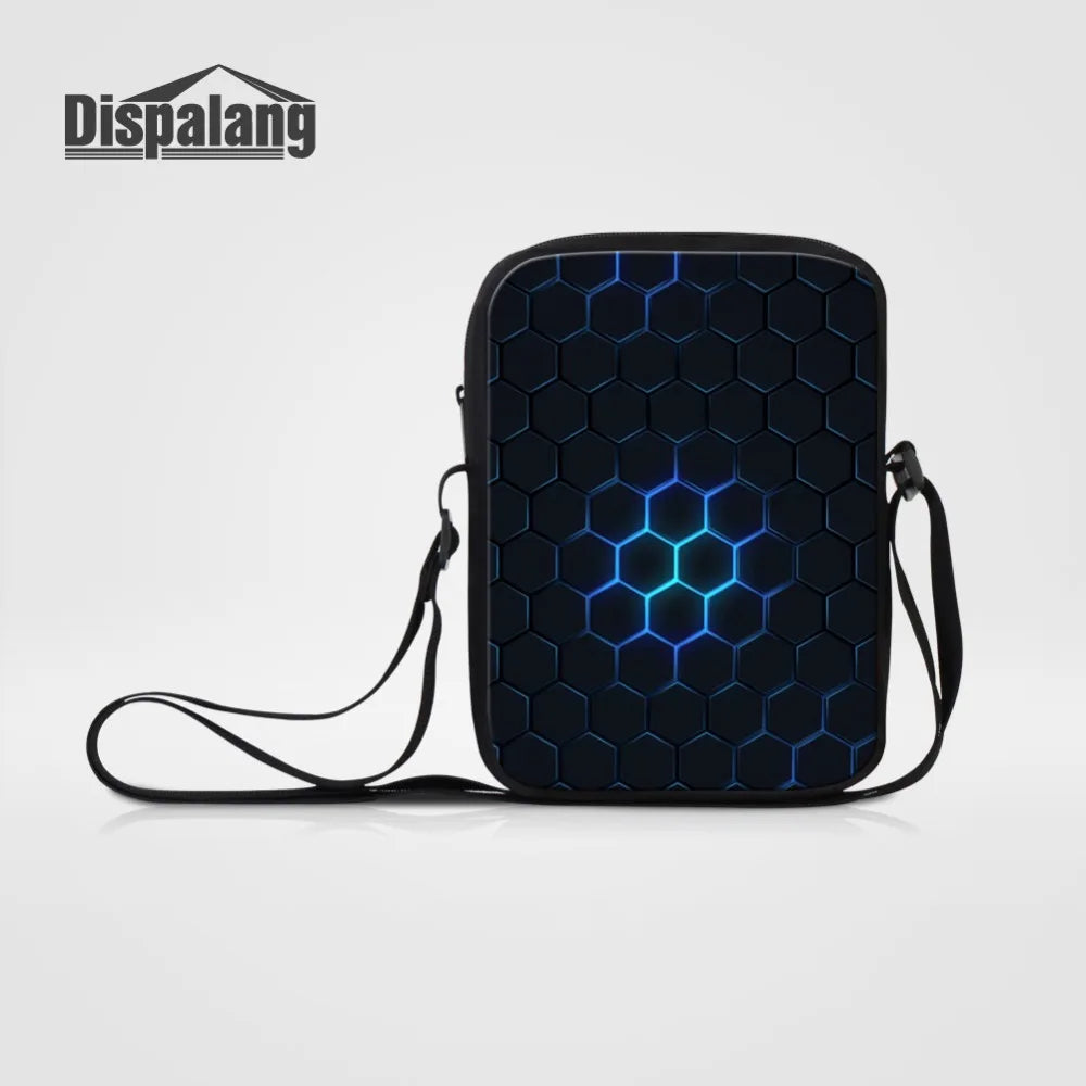 Geometric Print Mini Messenger Bag for Women