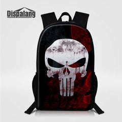 Skull Printing Book Bags Preppy Style School Backpack