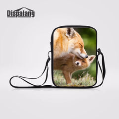 Women Small Messenger Bags Fox Prints Female Crossbody Shoulder Bag