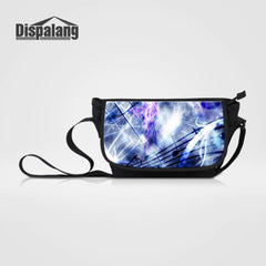 Music Note Canvas Shoulder Bag Large Travel Handbag