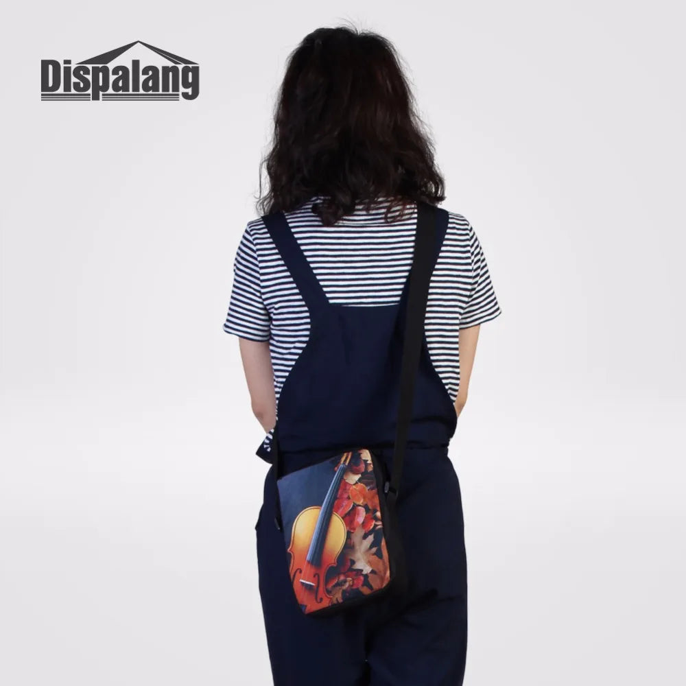 Yellow Roses Pattern Small Messenger Bag Mini School Bags For Girls