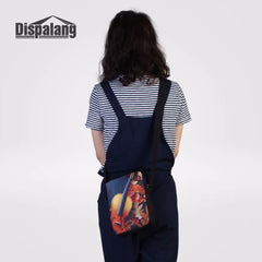 Yellow Roses Pattern Small Messenger Bag Mini School Bags For Girls