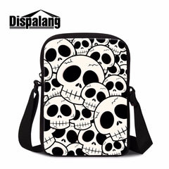 Skull Head Mini Travel Messenger Bag Crossbody Sling