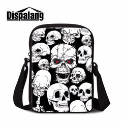 Skull Head Mini Travel Messenger Bag Crossbody Sling