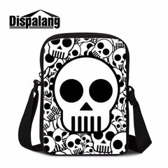 Skull Head Mini Travel Messenger Bag Crossbody Sling