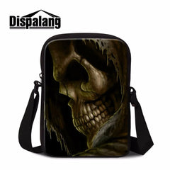 Retro Skull Head Messenger Bag Small Crossbody Sling Bag