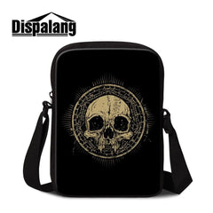Retro Skull Head Messenger Bag Small Crossbody Sling Bag