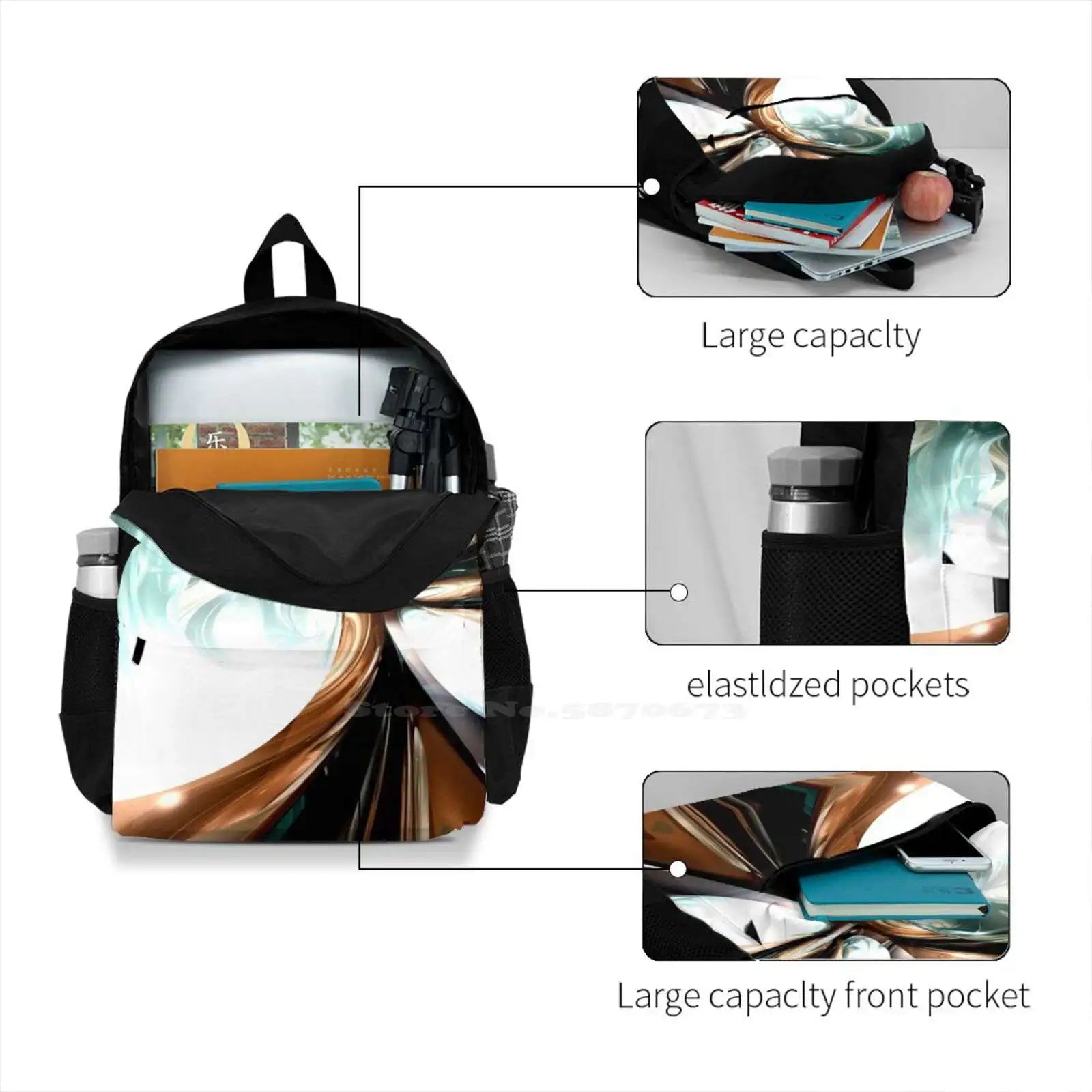 Divine Flavor Abstract Bag Backpack For Men Women Girls Teenage