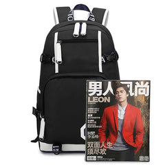 Canvas USB Charging Backpack Laptop Travel Bag Casual Large Capacity