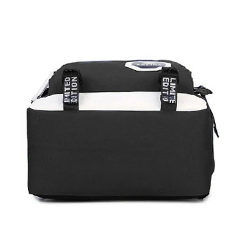 Canvas USB Charging Backpack Laptop Travel Bag Casual Large Capacity