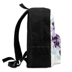 Large Capacity Laptop Travel Backpack Beauty Beast Chip Cup Watercolour