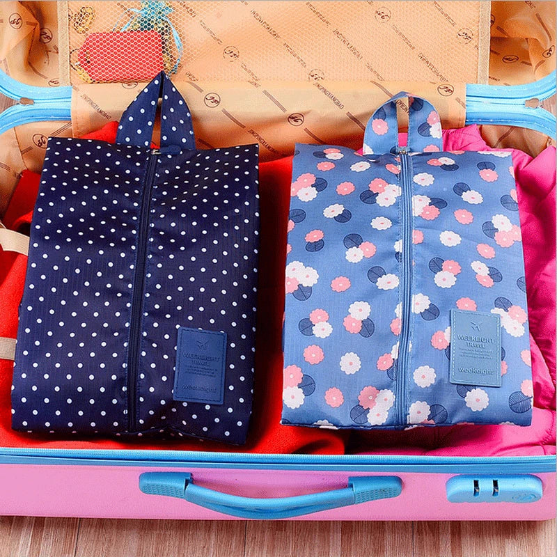 Portable Shoe Organizer Bag for High Heels, Supports Drop Travel Shoes