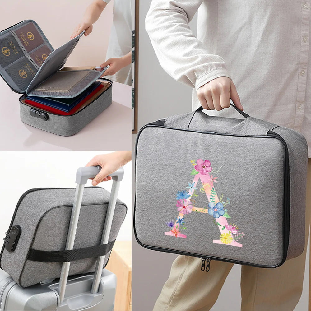 Lockable Document Organizer Folder Case Storage Briefcase