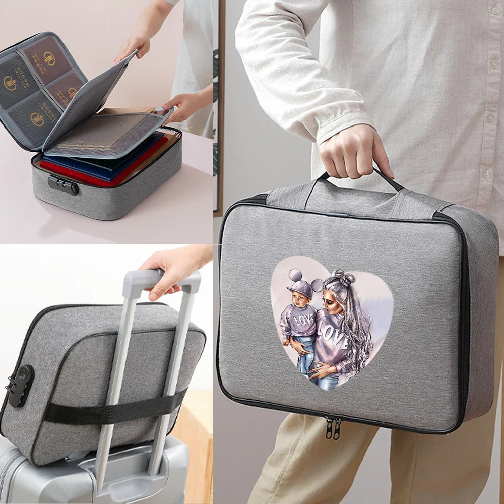 Large Lockable Document Organizer Handbag